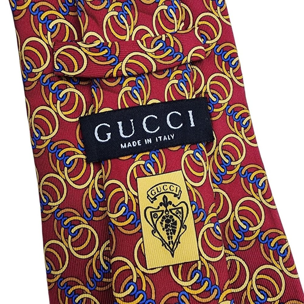 Gucci Interlocking Circles Silk Tie - Picture 3 of 4